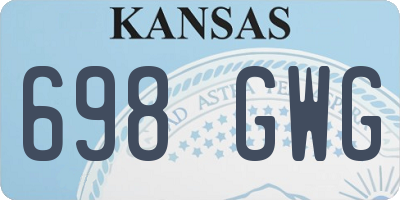KS license plate 698GWG