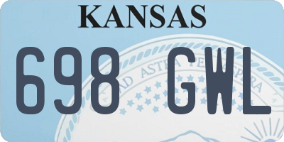 KS license plate 698GWL