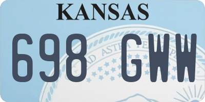 KS license plate 698GWW