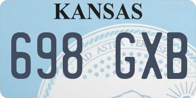 KS license plate 698GXB