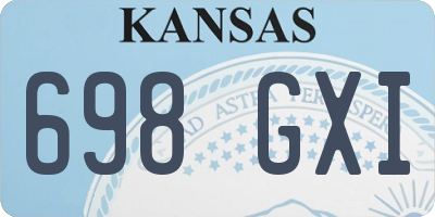 KS license plate 698GXI