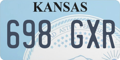 KS license plate 698GXR