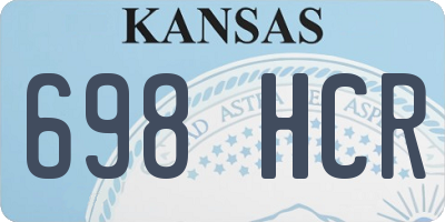 KS license plate 698HCR