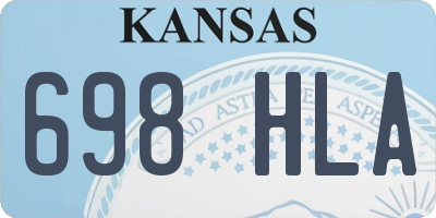 KS license plate 698HLA