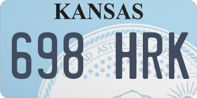 KS license plate 698HRK