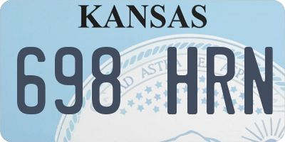 KS license plate 698HRN