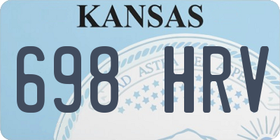 KS license plate 698HRV
