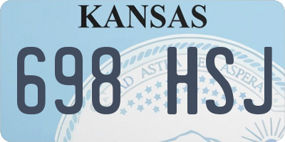 KS license plate 698HSJ