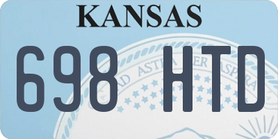 KS license plate 698HTD