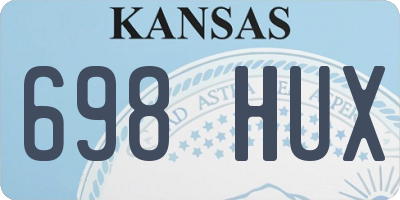 KS license plate 698HUX