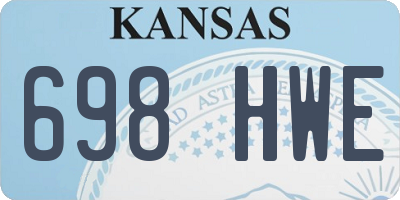 KS license plate 698HWE