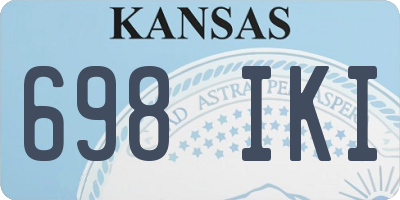 KS license plate 698IKI