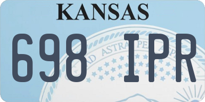 KS license plate 698IPR