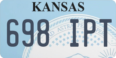 KS license plate 698IPT