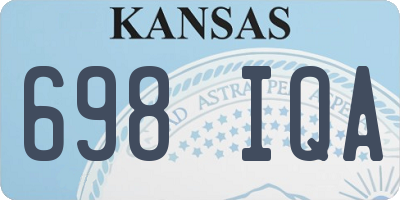 KS license plate 698IQA
