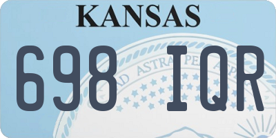 KS license plate 698IQR