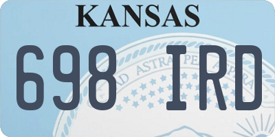 KS license plate 698IRD