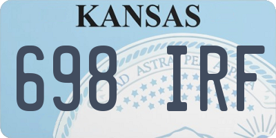 KS license plate 698IRF