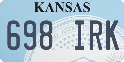 KS license plate 698IRK