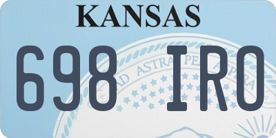KS license plate 698IRO