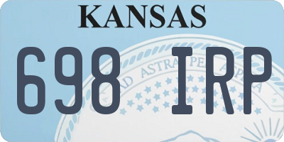 KS license plate 698IRP