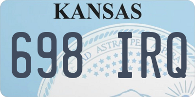 KS license plate 698IRQ