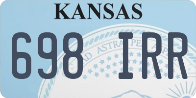 KS license plate 698IRR