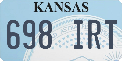 KS license plate 698IRT
