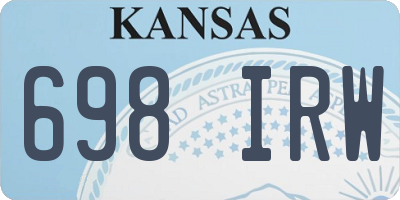 KS license plate 698IRW