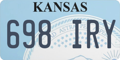 KS license plate 698IRY