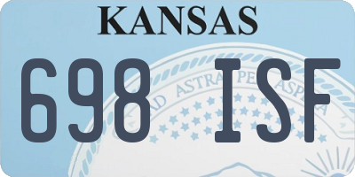 KS license plate 698ISF
