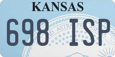 KS license plate 698ISP