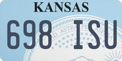 KS license plate 698ISU