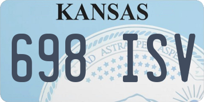 KS license plate 698ISV