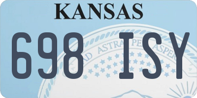 KS license plate 698ISY