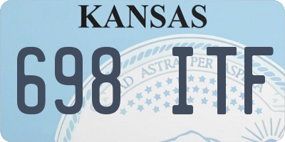 KS license plate 698ITF