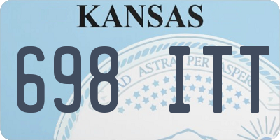 KS license plate 698ITT