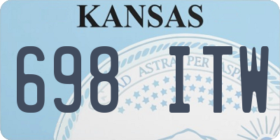 KS license plate 698ITW