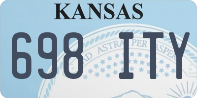 KS license plate 698ITY
