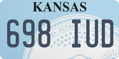 KS license plate 698IUD