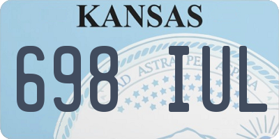 KS license plate 698IUL