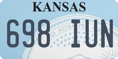 KS license plate 698IUN