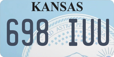 KS license plate 698IUU