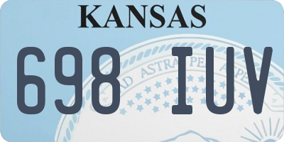 KS license plate 698IUV