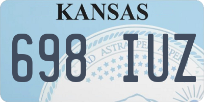 KS license plate 698IUZ