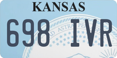 KS license plate 698IVR