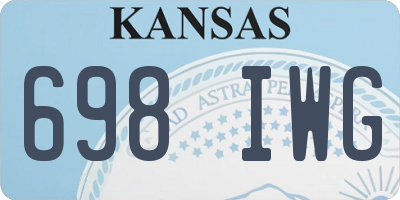 KS license plate 698IWG