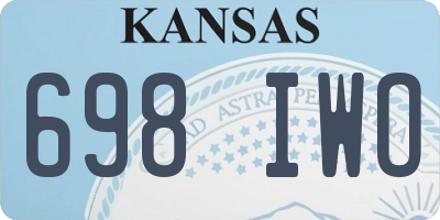 KS license plate 698IWO