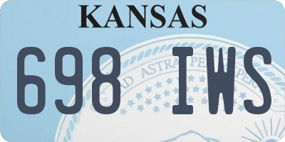 KS license plate 698IWS