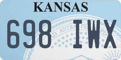 KS license plate 698IWX